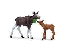 SCHLEICH „Wild Life“ Rinkinys - Briedžio patelė su briedžiuku