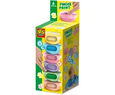SES Creative – Pirštų dažų pastelė 6 x 45 ml – (S00397)