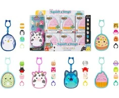 SQUISHMALLOWS CLIP-A-LONGS Herojai-siurprizai, 3 vnt., 2,5 cm