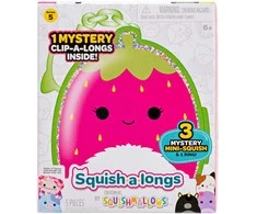 SQUISHMALLOWS CLIP-A-LONGS Herojai-siurprizai, 3 vnt., 2,5 cm
