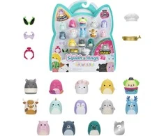 SQUISHMALLOWS SQUISH-A-LONGS Herojai, 14 vnt., 2,5 cm