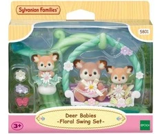 SYLVANIAN FAMILIES Mažyliai elniukai su gėlių sūpynėmis