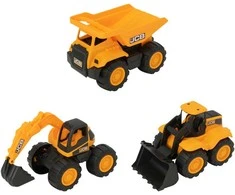 TEAMSTERZ JCB Sunkvežimių rinkinys, 18 CM, 3 vnt