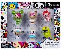 TOKIDOKI Figūrėlių rinkinys, 6 vnt., 5 cm