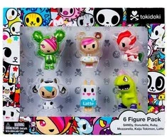 TOKIDOKI Figūrėlių rinkinys, 6 vnt., 5 cm