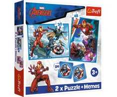 Trefl "Keršytojai" (Avengers) dėlionė-žaidimas 30+ 48+ 24 memo kortelės