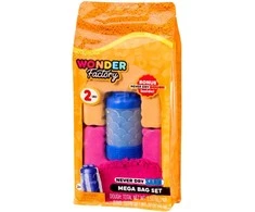 MGA WONDER FACTORY NEVER DRY Kinetinio smėlio ir modelino rinkinys „Mega Bag“