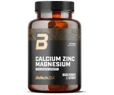 Biotech Calcium Zinc Magnesium from organic sources 90 tabl. (mineralų kompleksas)