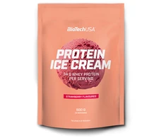 BioTech Protein Ice Kreminis (ledai) 500g. (Braškių skonis)