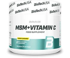 Biotech MSM+Vitamin C 150 g. (Citrinų skonis)