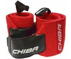 Chiba 44476 Strongman Wristwraps Raudona (Riešų įtvarai) (One Size)