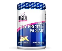Haya Labs 100% Soy Protein Isolate (sojos baltymų izoliatas) 454 g. (Šokoladų Skonis)