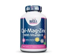 Haya Labs Calcium Magnesium &amp; Zinc with Vitamin D 90 tab. (kalcis,magnis,cinkas, vitaminas D)