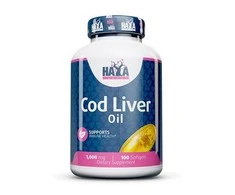 Haya Labs Cod Liver Oil (Menkių kepenų aliejus) 100kaps.