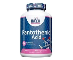 Haya Labs Pantothenic Acid (Pantoteno rūgštis (vitaminas B5)) 100 kaps.