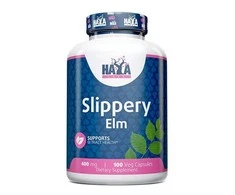 Haya Labs Slippery Elm (raudonosios guobos žievės ekstraktas) 100 kaps.