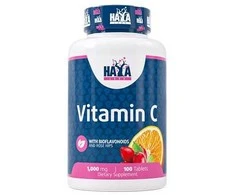 Haya Labs Vitamin C with Bioflavonoids and Rose Hips 100 tabl.