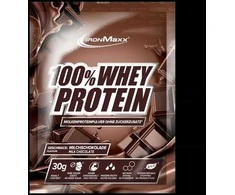 IronMaxx 100% Whey Protein 30 g.Geriausias iki 2026-03-13 (Milkchocolate skonis )