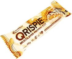 IronMaxx Qrispie Protein Bar 45 g. Geriausias iki 2026-06-30 (Baltas Chocolate Caramel skonis )
