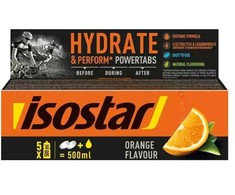 Isostar Hydrate &amp; Perform Powertabs 120g. (10x12g) (Lemon skonis)