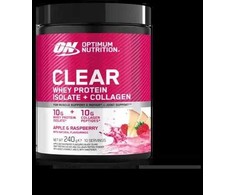 Optimum Nutritions Optimum Nutrition Clear Whey Protein Isolate + Collagen 240 g. (Apple &amp; Raspberry skonis)