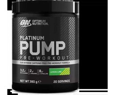 Optimum Nutritions Optimum Nutrition Platinum Pump Pre-workout 380 g. (Lemon-Lime skonis)