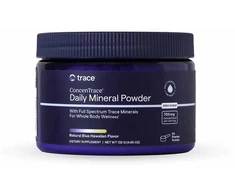 Trace Minerals Trace Daily Mineral Powder 132 g. (mineralai) (Natural Mėlyna Hawaiian skonis)