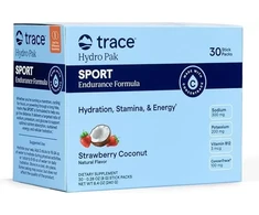 Trace Minerals Trace Hydro Pak Sport Stick Packs 30×8g. (Strawberry Coconut skonis)