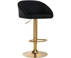 Activeshop Baro kėdė STILISIMUS VELVET Juodas GOLD