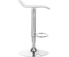 Activeshop Baro kėdė WAVY ECO LEATHER CHROME Baltas
