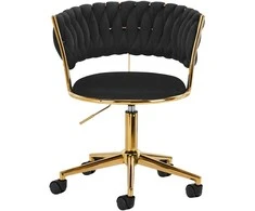 Activeshop Biuro kėdė su ratukais 4Rico QS-GW01G Velvet Juodas
