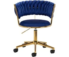 Activeshop Biuro kėdė su ratukais 4Rico QS-GW01G Velvet Mėlyna