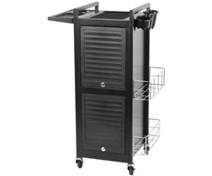 Activeshop Kirpėjo vežimėlis GABBIANO HAIRDRESSER HELPER DELUXE Juodas
