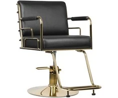 Activeshop Kirpyklos kėdė GABBIANO HAIRDRESSING CHAIR PRATO GOLD Juodas