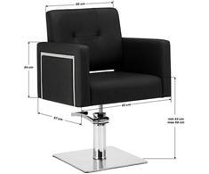 Activeshop Kirpyklos kėdė GABBIANO PROFESSIONAL HAIRDRESSING CHAIR BERGAMO Juodas
