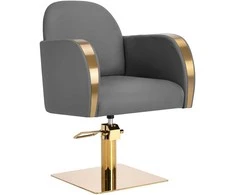 Activeshop Kirpyklos kėdė GABBIANO PROFESSIONAL HAIRDRESSING CHAIR MALAGA GOLD Pilkas