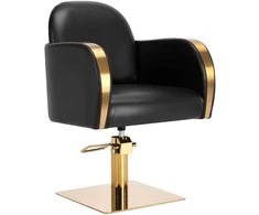 Activeshop Kirpyklos kėdė GABBIANO PROFESSIONAL HAIRDRESSING CHAIR MALAGA GOLD Juodas