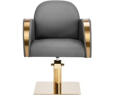 Activeshop Kirpyklos kėdė GABBIANO PROFESSIONAL HAIRDRESSING CHAIR MALAGA GOLD Pilkas
