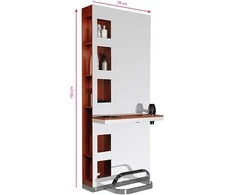 Activeshop Kirpyklos konsolė su veidrodžiu Gabbiano B058 Cherry