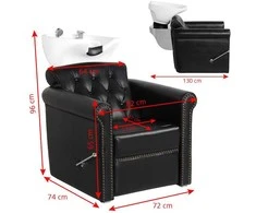 Activeshop Kirpyklos plautuvė GABBIANO PROFESSIONAL HAIRWASHER BERLIN LUX Juodas