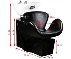 Activeshop Kirpyklos plautuvė GABBIANO PROFESSIONAL HAIRWASHER AMSTERDAM ROUND Juodas SEAT