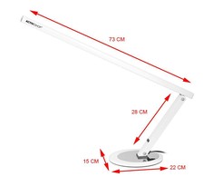 Activeshop Stalinė lempa 20W ALUMINUM Baltas