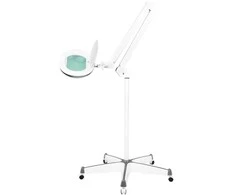 Activeshop Kosmetologinė LED lempa su lupa ir stovu ELEGANTE 60LED 5D 5/10W ADJUSTABLE Baltas