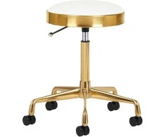 Activeshop Kosmetologinė meistro kėdutė GREEK MODEL 1 Baltas GOLD