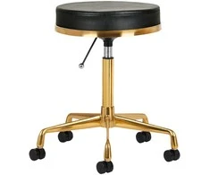 Activeshop Kosmetologinė meistro kėdutė GREEK MODEL 2 Juodas GOLD