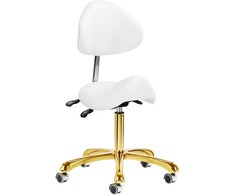 Activeshop Kosmetologinė meistro kėdutė Giovanni 1004 Gold Baltas