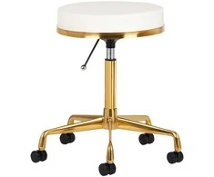 Activeshop Kosmetologinė meistro kėdutė GREEK MODEL 2 Baltas GOLD