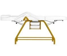 Activeshop Kosmetologinis krėslas BEAUTY CHAIR 557G MODEL GOLD Baltas