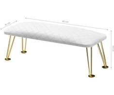 Activeshop Manikiūro porankis PROFESSIONAL ELEGANCE GLAMOUR GOLDEN Baltas