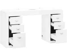Activeshop Manikiūro stalas su dulkių surinkėju COSMETIC DESK 314 Baltas